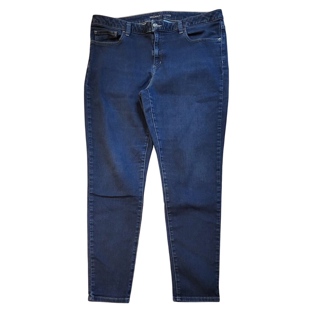 Michael Kors Women’s Size 14 Izzy Skinny Jeans Blue Denim Stretch Mid Rise Class